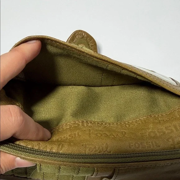 Vintage Fossil Olive Green Soft Leather Wallet - Picture 7 of 15